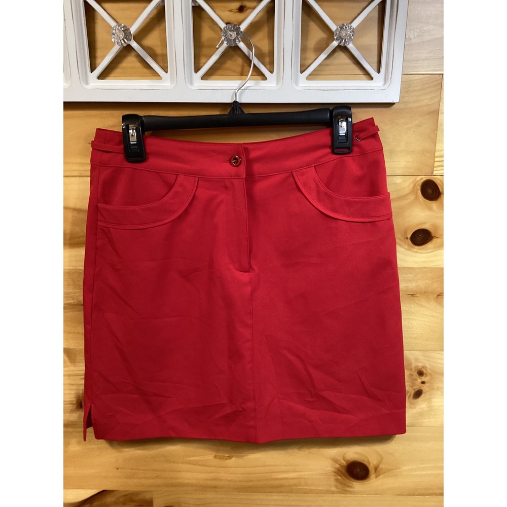 EP Pro Women Red Golf Skort Mini Athletic Skirt Stretch Pockets Size 4